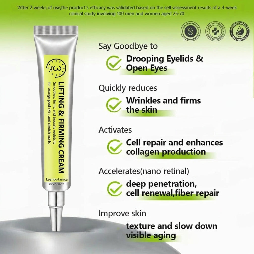 Leanbotanica™ Lifting & Firming Cream – Advanced Retinol & Peptide Care for Wrinkles, Sagging Skin & Puffy Eyes