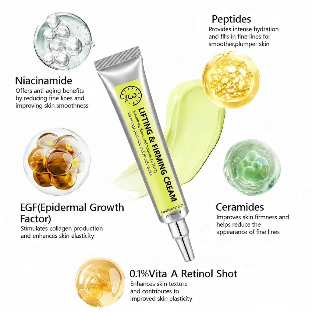 Leanbotanica™ Lifting & Firming Cream – Advanced Retinol & Peptide Care for Wrinkles, Sagging Skin & Puffy Eyes