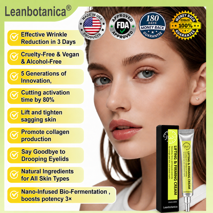 Leanbotanica™ Lifting & Firming Cream – Advanced Retinol & Peptide Care for Wrinkles, Sagging Skin & Puffy Eyes